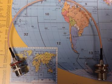 Fenster-Balkontür Durchführung UHF Bchse auf Buchse - 30cm